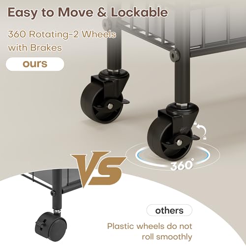 Slim 6-Tier Rolling Storage Cart, 6-Inch Narrow Metal Utility Cart on Wheels
