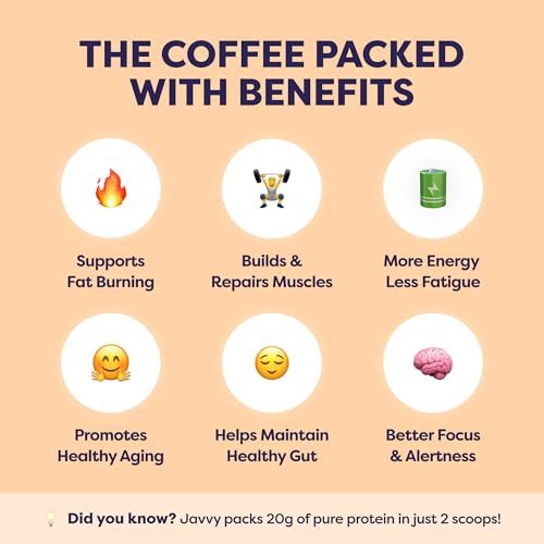 Caramel Latte Protein Coffee Powder - 10g Whey Protein & 80mg Caffeine