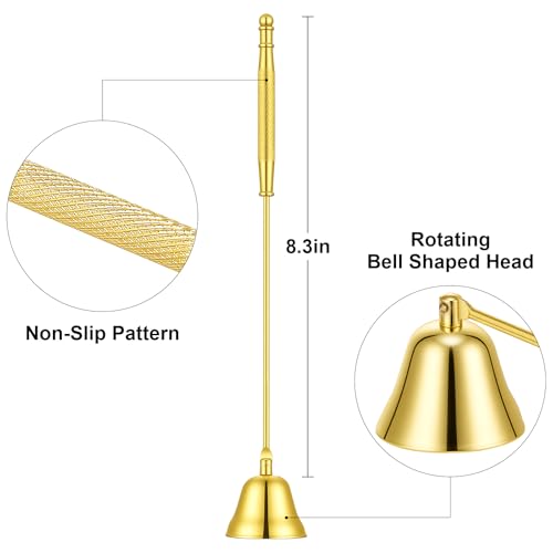 Gold Stainless Steel Candle Snuffer with Long Handle