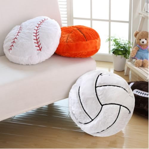 14-Inch Volleyball Plush Throw Pillow Soft Stuffed Sports Toy