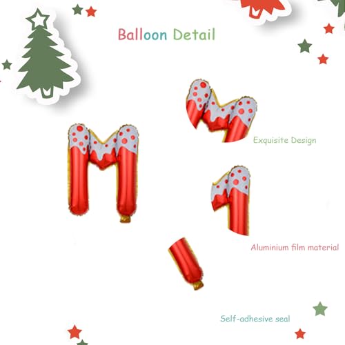 Christmas Balloons Banner Set with 'Merry Christmas' Letters - Festive Party Decorations