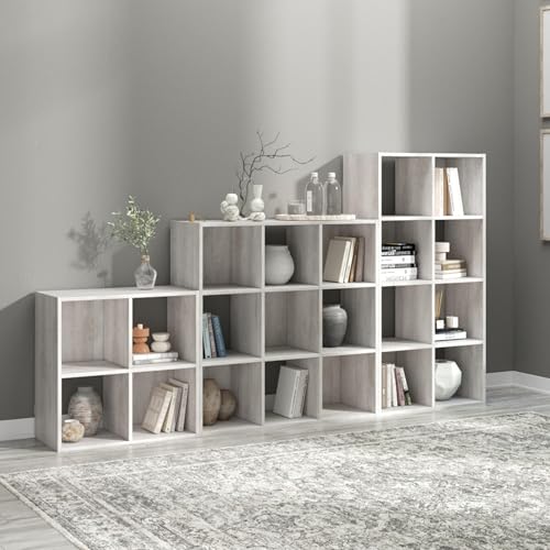 Signature Design by Ashley 6-Cube Storage Organizer Bookshelf Whitewash - Coastal Chic Style