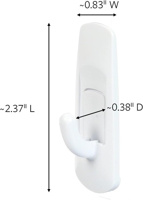 Command Small Utility Hooks - Damage-Free Adhesive Wall Hooks for Easy Organization | 24 Hooks & 28 Strips, Holds Up to 1 lb