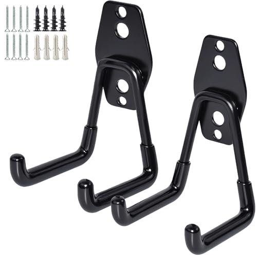 Heavy Duty Garage Storage Utility Hooks 2 Pack Wall Mount Iron Tool Hanger