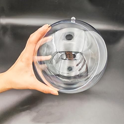 YOZIEMQ 16cm Acrylic Hollow Ball Ornaments - Clear Fillable Xmas & Wedding Decorations (5pcs)