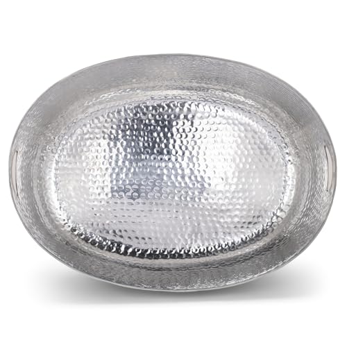 IHI Handicrafts Copper & Metal Beverage Ice Tub Set – 3 Sizes, Polished Aluminum