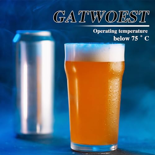 20 oz Stackable Beer Glasses - Set of 2 Lead-Free Large Pint Glasses