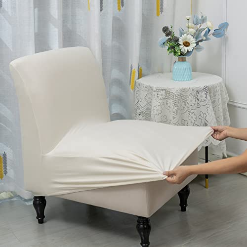 Armless Accent Chair Cover Slipcover - Stretchable Spandex Protector