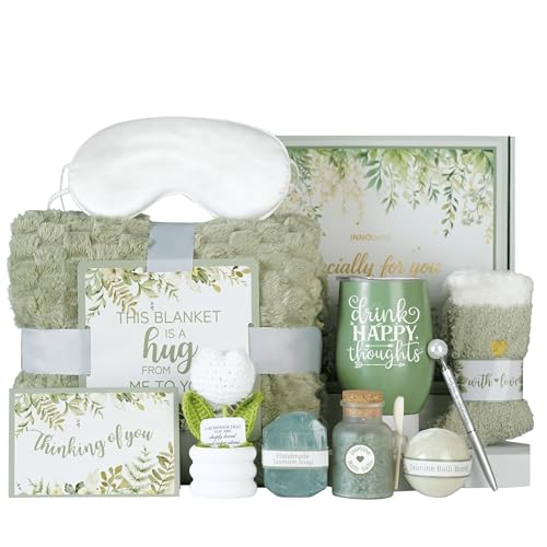 InnoBeta Self Care Gift Basket for Women Relaxation Stress Relief Birthday Christmas
