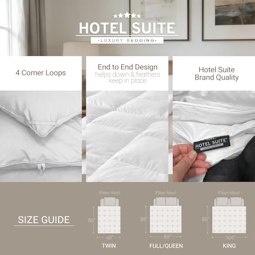 Feather Down Comforter Twin Size | Luxurious All-Season Bedding