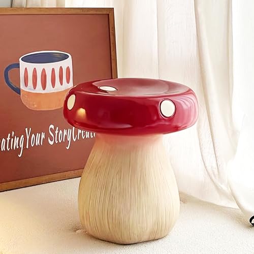 Mushroom Stool Resin Ottoman for Indoor and Outdoor Home Decor