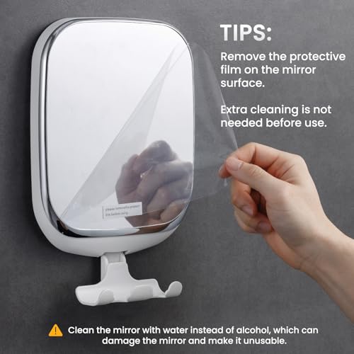 TAILI Shower Mirror Fogless for Shaving,Fogless with Tray