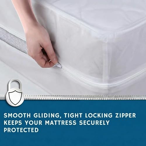 Waterproof Twin XL Mattress Encasement - Heavy Duty & Breathable