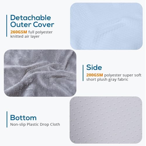 Memory Foam Wedge Pillow 24x24x12 Inch for Back Pain Relief
