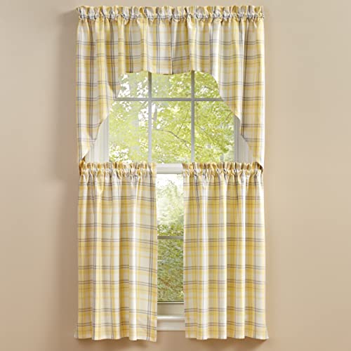 Cotton Swag Window Curtain Pair 72 x 36 Inch Farmhouse Window Treatment
