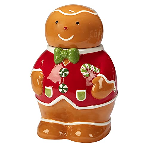 Certified International Holiday Magic Gingerbread 3D Cookie Jar - 72 oz.