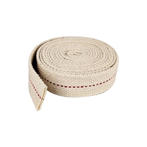 1-Inch Flat Cotton Oil Lamp Wick Roll - 6.5 Feet for Lanterns & Burners