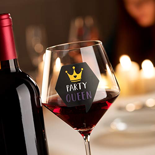Zonon 36 Pcs Wine Glass Markers Stickers for Wine Tasting Party