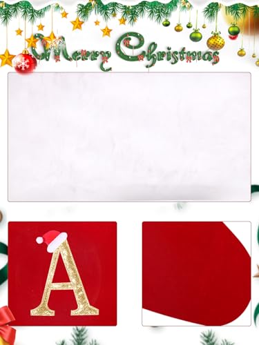 20-Inch Super Soft Plush Monogrammed Christmas Stocking with Red Letter