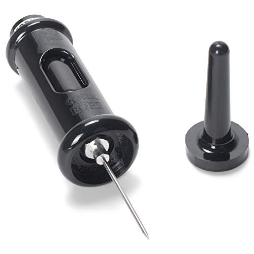 Cork Pops Black 6.5 Inch Original Wine Bottle Opener with Cartridge - Easy One-Push Design