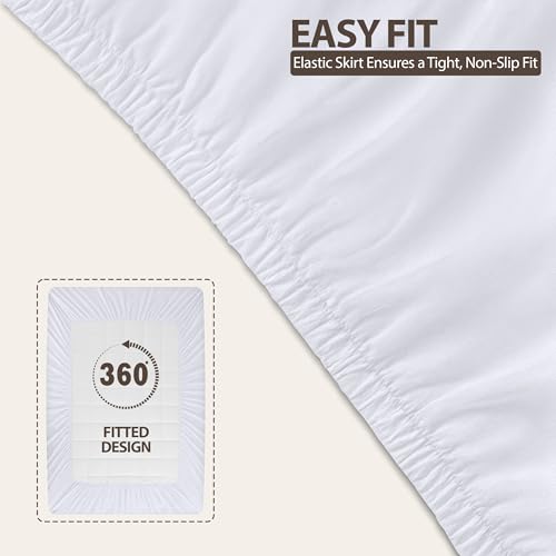 Queen Mattress Pad with Pillow Top, Quilted Fitted Protector - 60x80 in