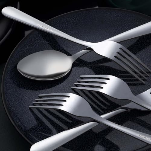 24-Piece Stainless Steel Dinner Forks Set, 7.1-Inch Mirror Polished Flatware
