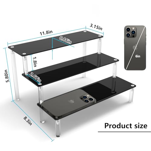 3-Tier Acrylic Display Riser for Perfume, Cosmetics, and Collectibles