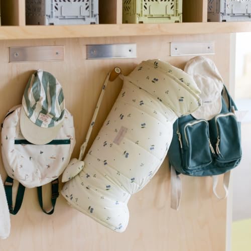 Organic Cotton Toddler Nap Mat with Removable Pillow and Attached Blanket
