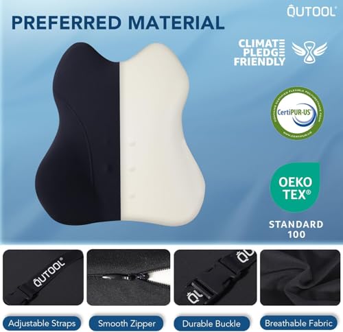 Lumbar Support Pillow for Car - Memory Foam Back Cushion