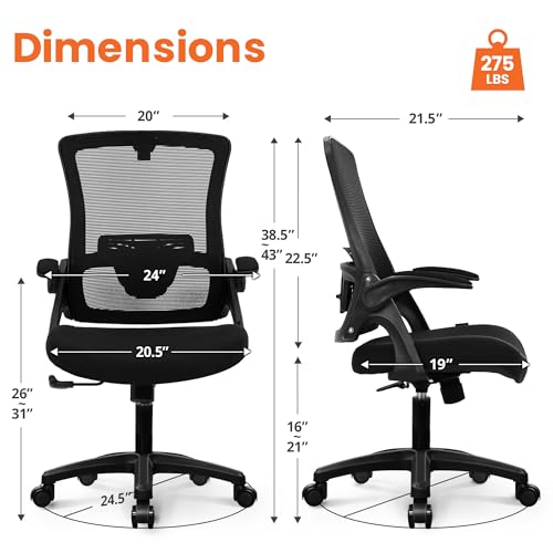 Ergonomic High Back Mesh Office Desk Chair with Adjustable Lumbar Support