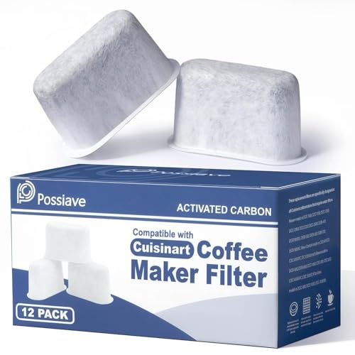 12-Pack Charcoal Coffee Maker Water Filters - Coconut Shell Carbon Cartridges