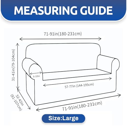 High Stretch Jacquard Sofa Cover for 3 Cushion Couch - Light Gray