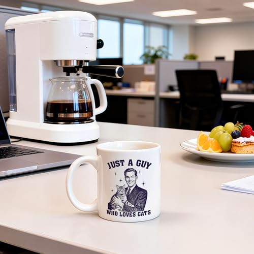 Just A Guy Who Loves Cats 11 oz Ceramic Coffee Mug - White