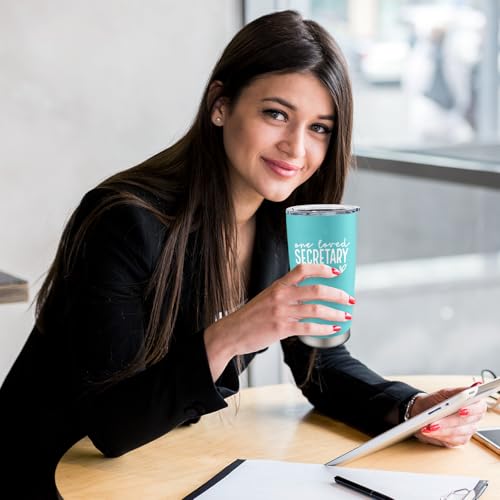 Cudoviqu Secretary 20 oz Stainless Steel Tumbler - Best Secretary Ever Gift (Variation: Secretary)