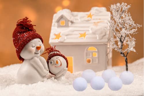 Indoor Snowballs 20-Pack - 3 Inch Soft Realistic Fake Snowball Fight Toys