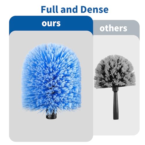Cobweb Duster Head Attachment for 3/4 Inch Threaded Pole, Blue