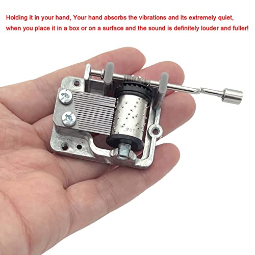 Hand Crank Music Box Movement - DIY Musical Mechanism Replacement