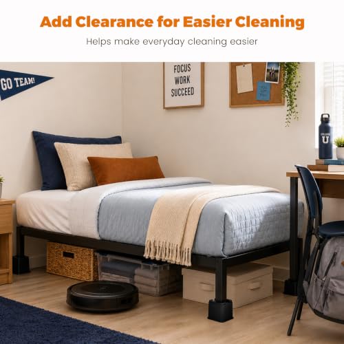 3-Inch Heavy-Duty Bed Risers - 4-Pack Anti-Slip Furniture Lifts (2200 lbs)