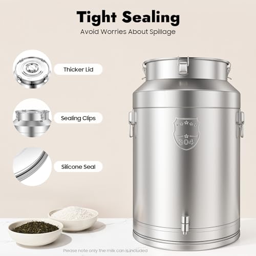 20 Gallon Stainless Steel Food & Beverage Dispenser with Spigot & Locking Lid