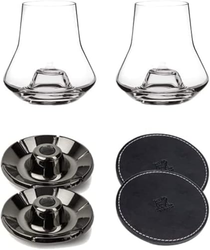 Peugeot Whisky Tasting Duo Set - 2 Glasses, Coasters, Cooling Bases & Booklet