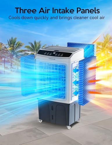 35-Inch Evaporative Air Cooler 9.2-Gallon Swamp Cooler with Remote