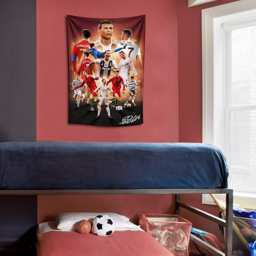 Cristiano Ronaldo Soccer Wall Tapestry Poster for Bedroom Decor, 70x100cm