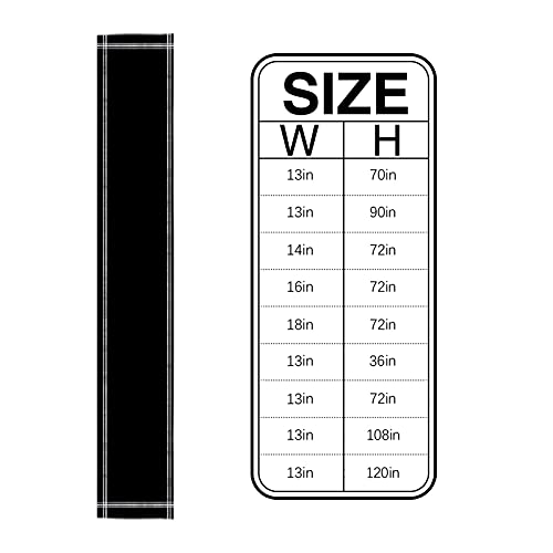 Smile Sunflower 18x72 Black Table Runner – Dresser Scarves, Washable Non-Slip