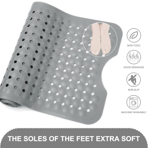 TEESHLY Non-Slip Bathtub Mat 40 x 16 Inch Extra Large Shower Mat