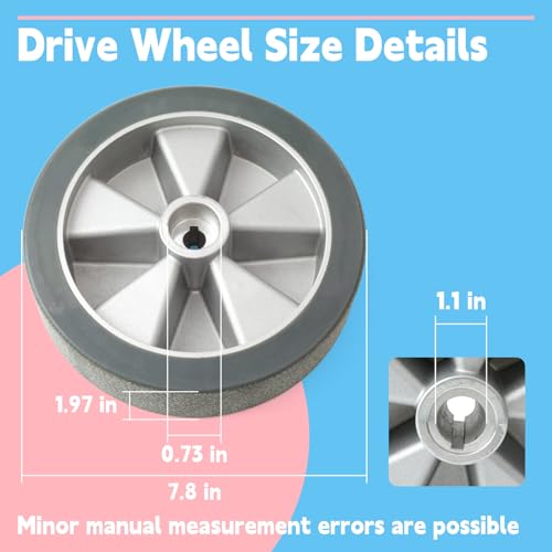 Drive Wheel with Taper for Floor Scrubber, Replaces 1218750 1039655 1214595
