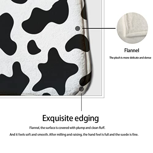 Cowhide Milk Cow Print Kitchen Rug Set - Non-Slip Washable Floor Mats, 2-Piece