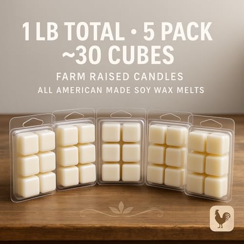 Fall Scented Soy Wax Melts Variety Pack - 30 Cubes, 5 Seasonal Fragrances