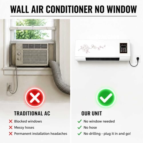 2-in-1 Wall Mounted Space Heater and Fan with Remote Timer