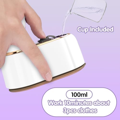 Quuejenl Mini Portable Travel Steam Iron and Garment Steamer for Clothes