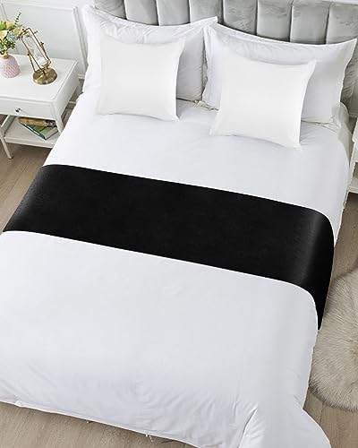 Sabolny Luxury Satin Bed Runner Scarf for King Size Bed - 94"x20"